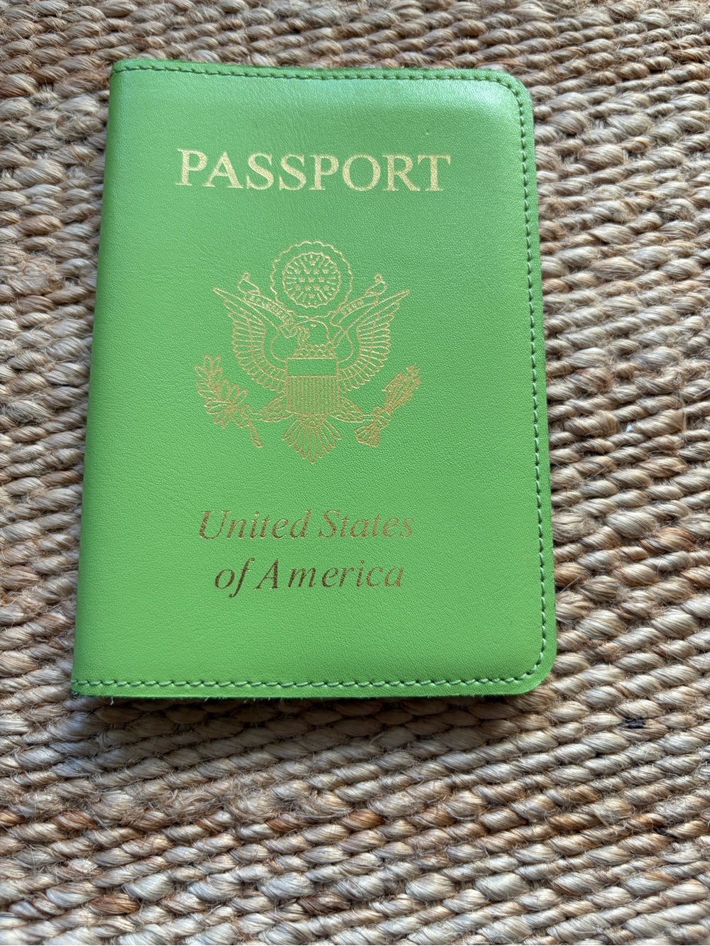 Baekgaard Green and Pink Passport Holder